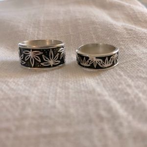 His & Her Sterling Silver Rings